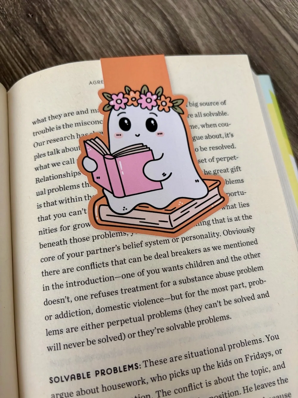 Ghost Magnetic Bookmark | Cute Book Lover Gift | Handmade Reading Accessory